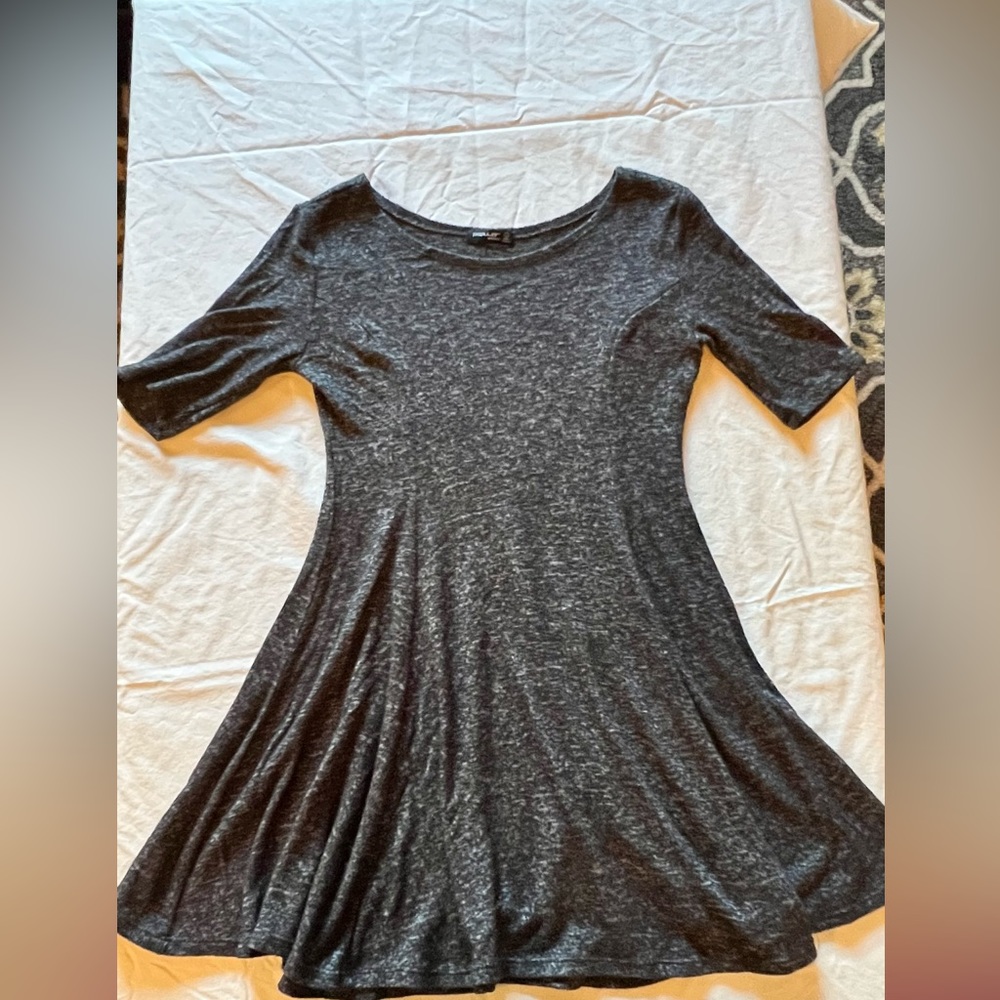 Soft gray half sleeve dress